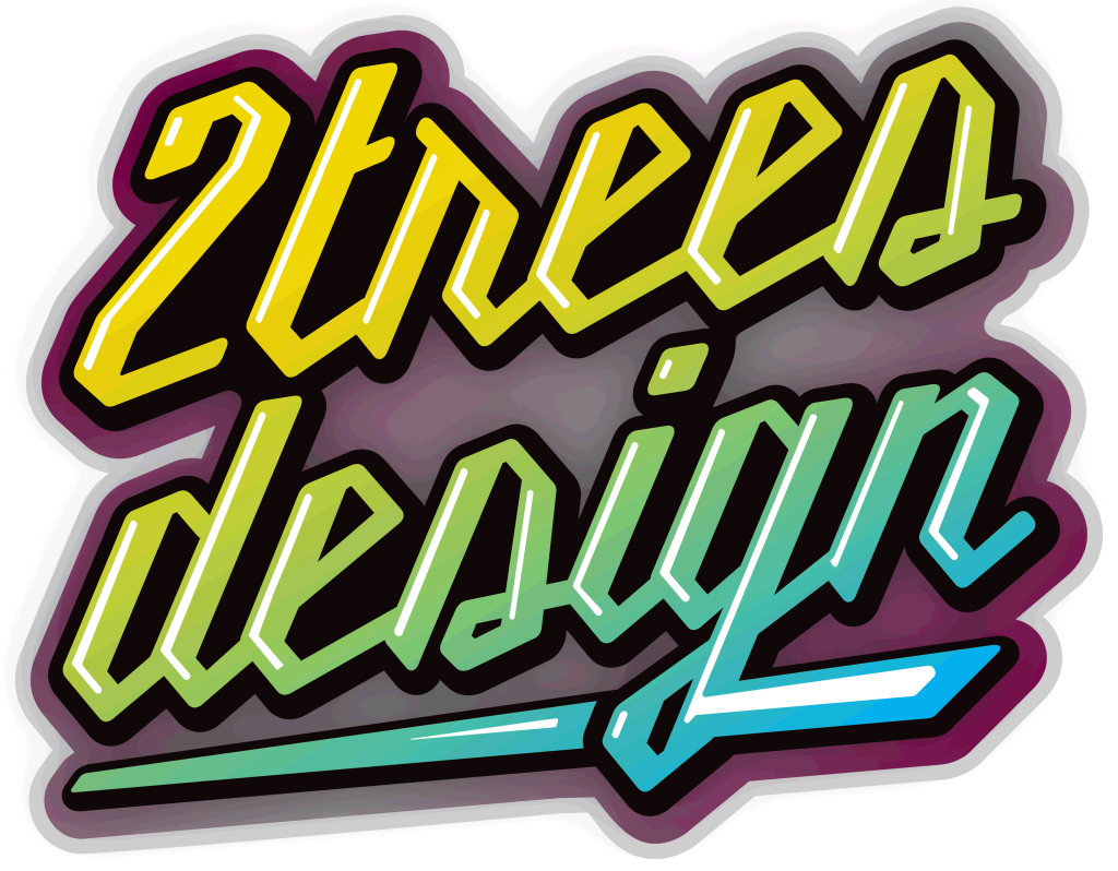 2TREES DESIGN colorful logo